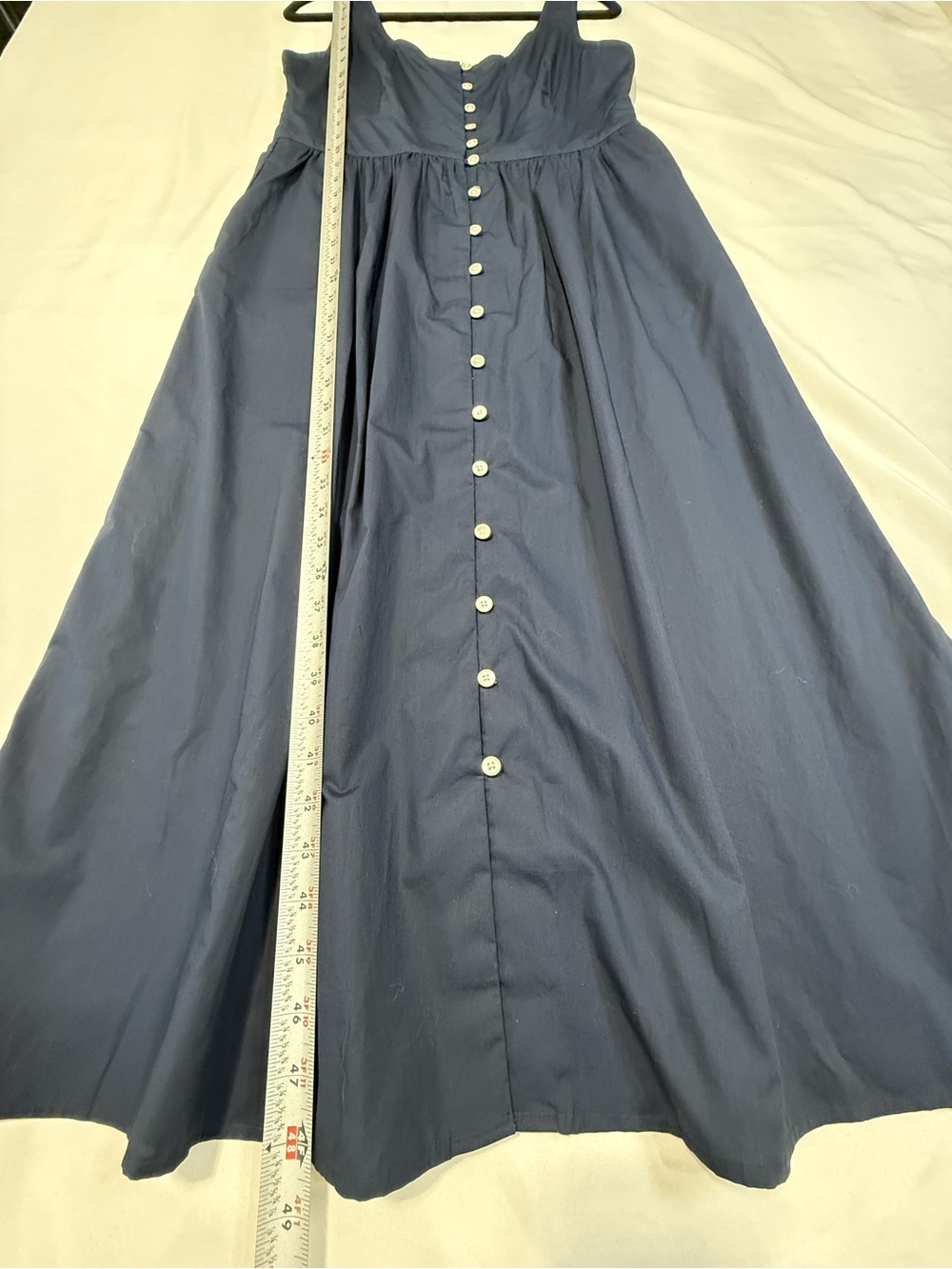 J. Crew Navy Button-Front Midi Dress NWOT - Picture 6 of 16